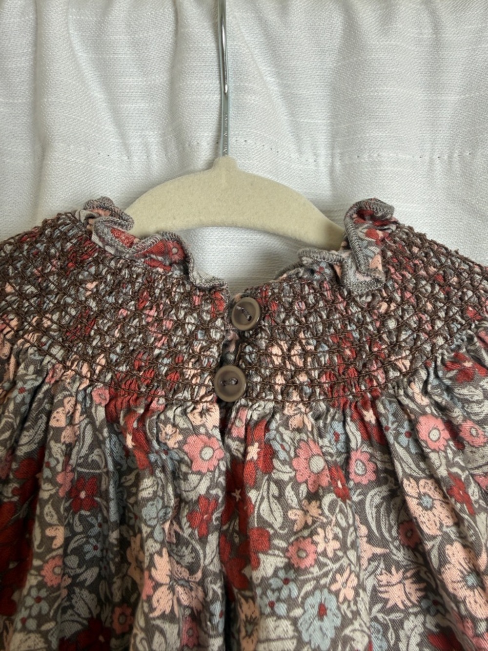 Noralee Floral Smocked Bubble Romper Baby Girl Boutique Outfit | Size 6M - Picture 11 of 13
